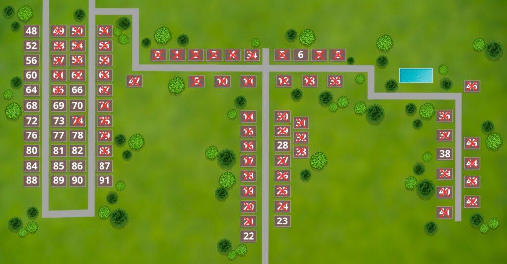 Map of available plots for mobile homes